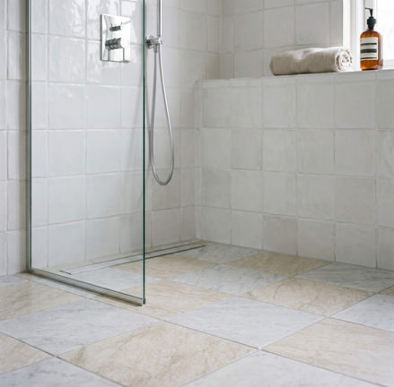 Tile Carrara Light Checker