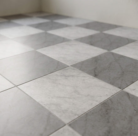 Flise Carrara Dark Checker