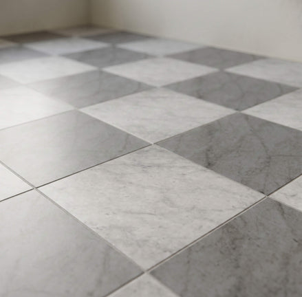 Tile Carrara Dark Checker