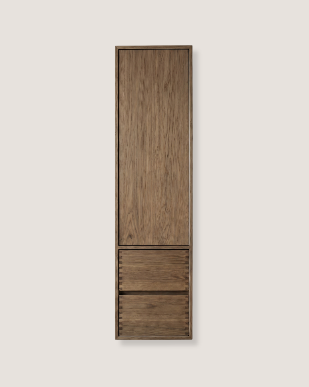 Joiner's Tall Cabinet with Drawers Smoked Oak