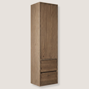 Joiner's Tall Cabinet with Drawers Smoked Oak