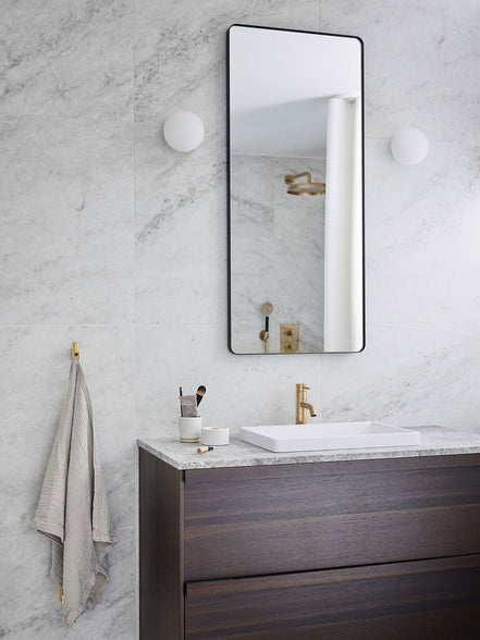 Arkitekt Væglampe Opal Sort
