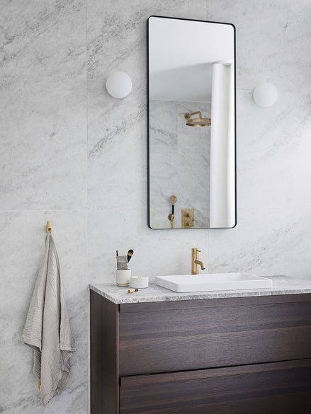 Arkitekt Væglampe Opal Sort