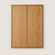 Carpenter Wall Cabinet with 2 Doors Natural Oak Wood