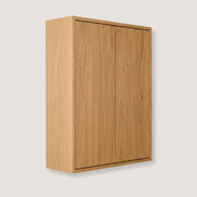 Carpenter Wall Cabinet with 2 Doors Natural Oak Wood