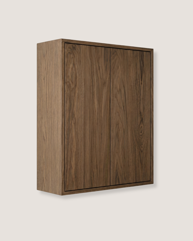 Carpenter Wall Cabinet with 2 Doors Smoked Oak